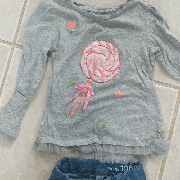 Gap girls 3t lollipop outfit set, - Picture 3 of 6
